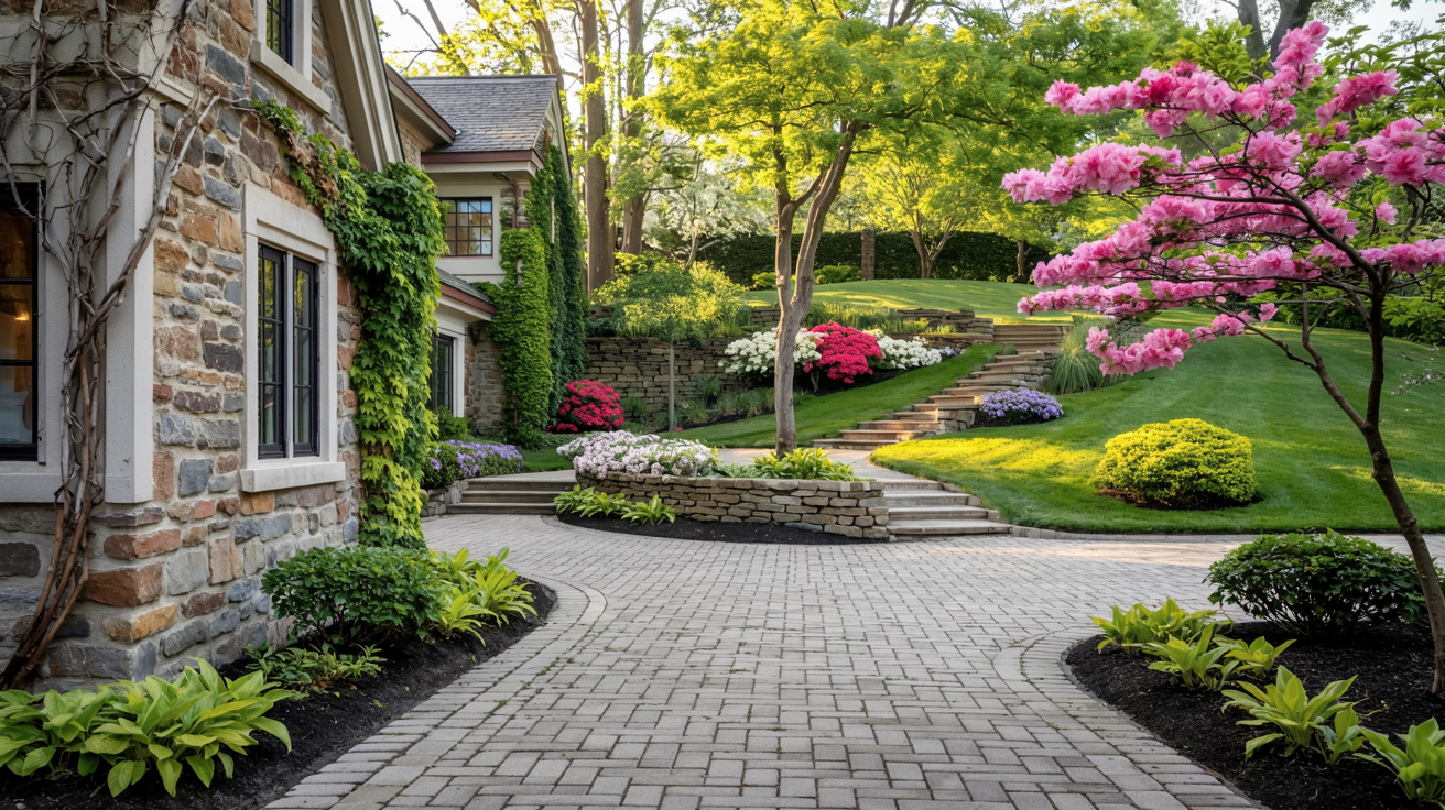 garden landscaping stenlaggning