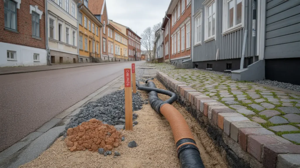schaktning och terst llning f r fiber och elf rl ggning i majorna g teborg